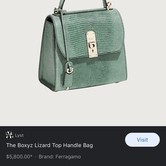 Salvatore Ferragamo Handbags - Ferragamo medium boxyz bluette skin leather bag